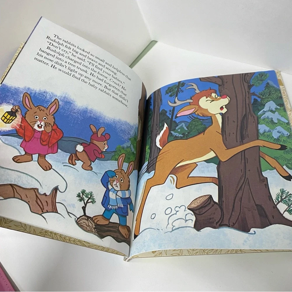 Vintage Rudolph The Red-Nosed Reindeer Shines Again - Little Golden Book Classic